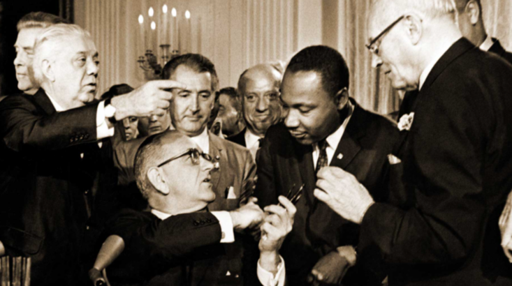 LBJ-MLK-1964-民权法案